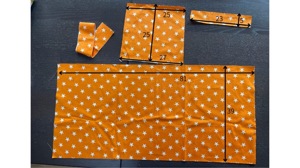 子どもエプロン 布の裁断