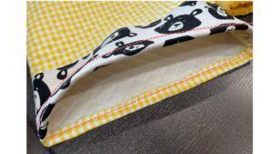 入れ口をぐるっと縫う