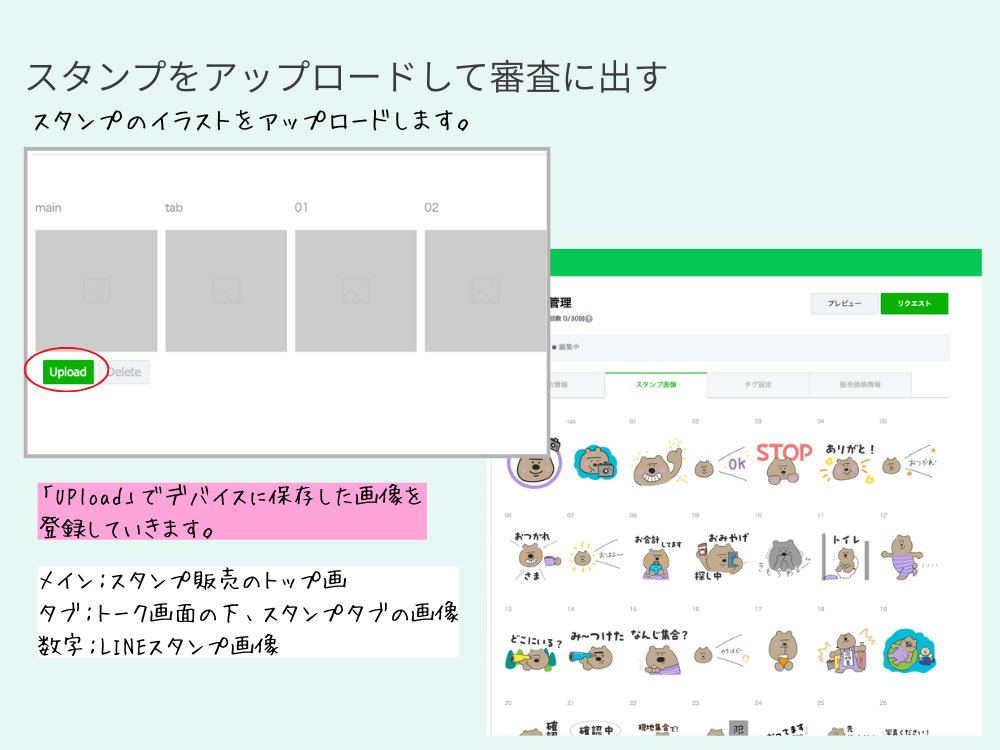 画像をアップロードする