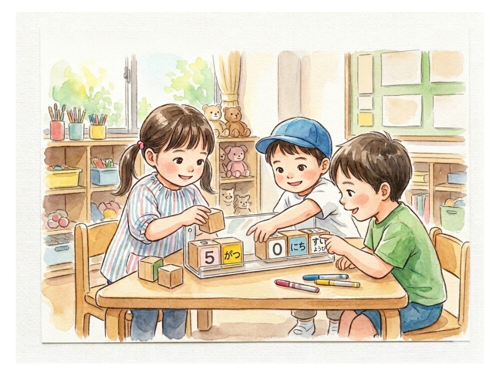 保育現場で使う万年カレンダー