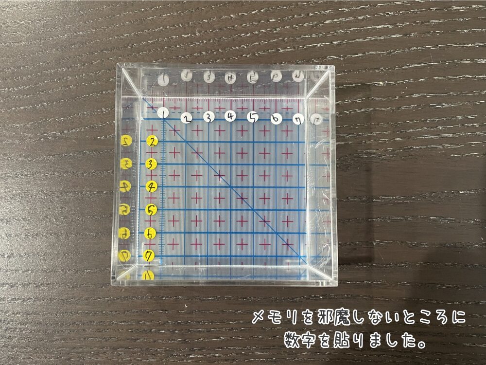 中に定規を入れたところ