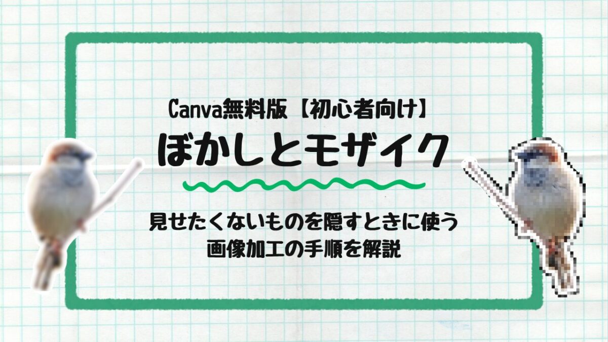ぼかしとモザイク