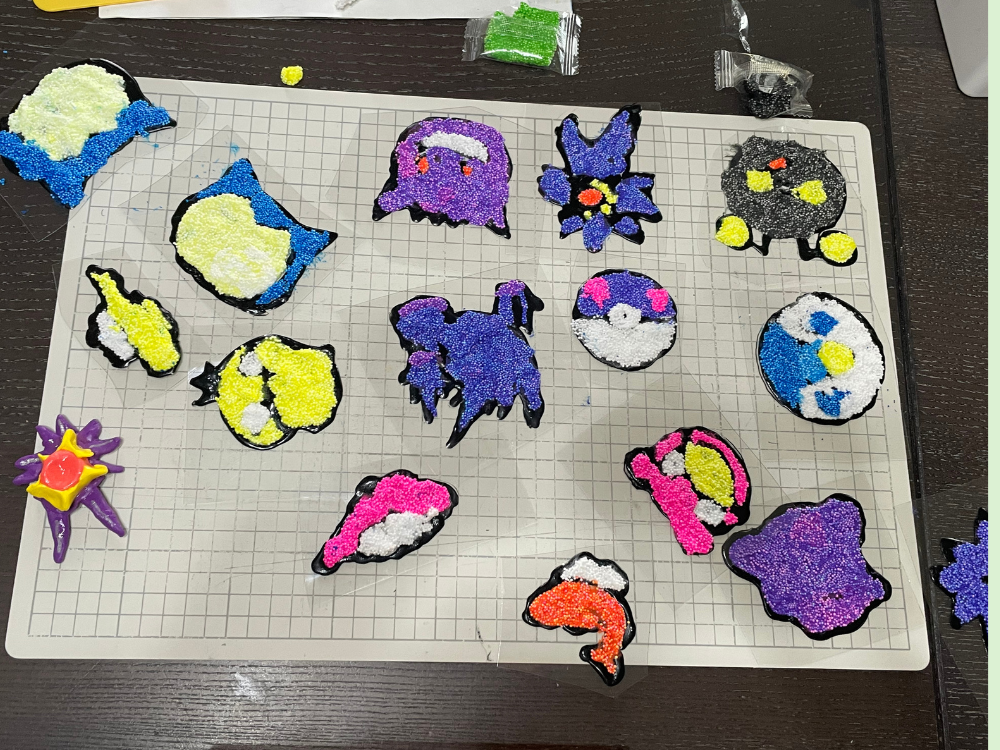 つぶつぶ粘土塗り絵
